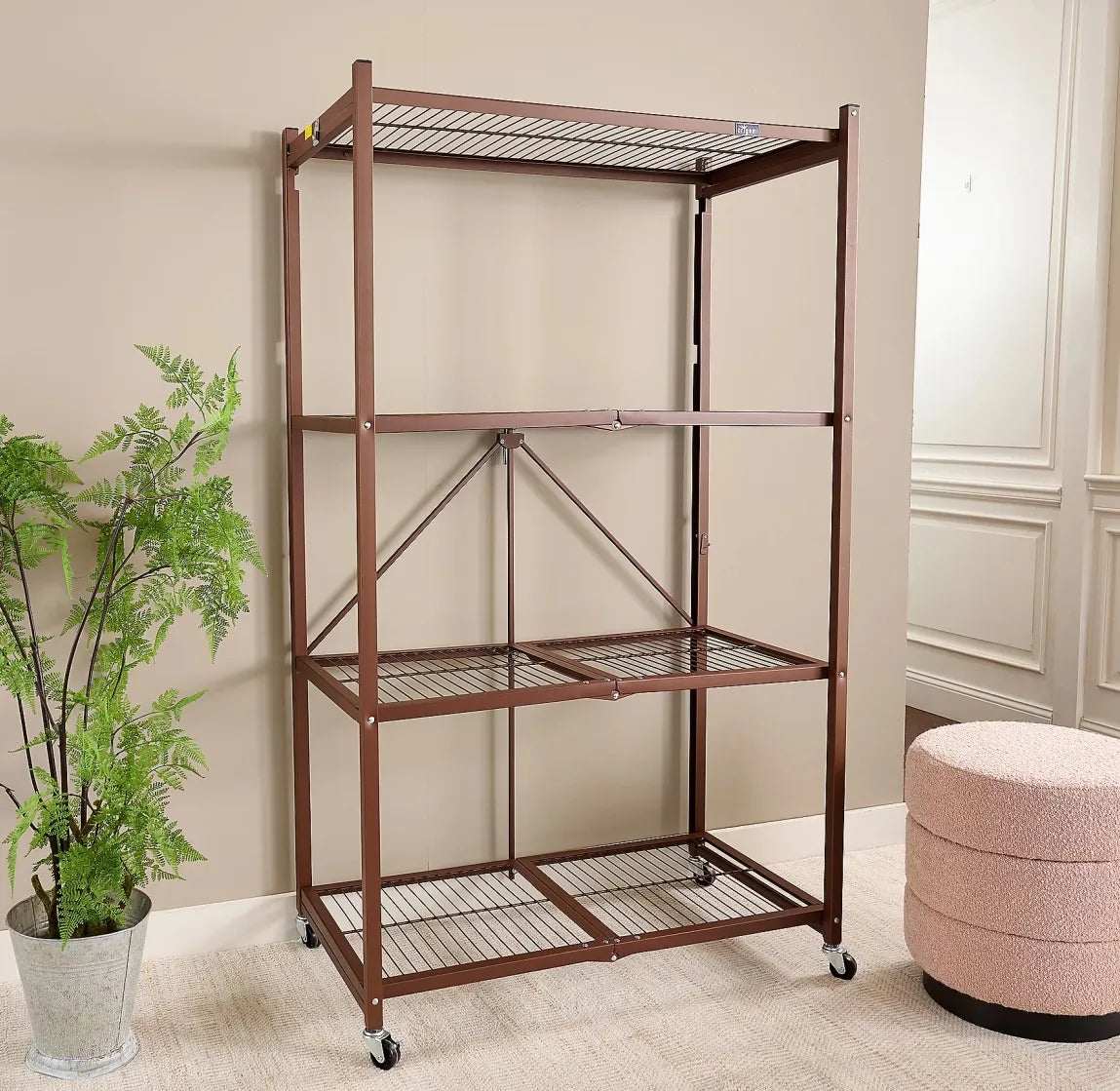 4-Tier Heavy-Duty Folding Storage Rack