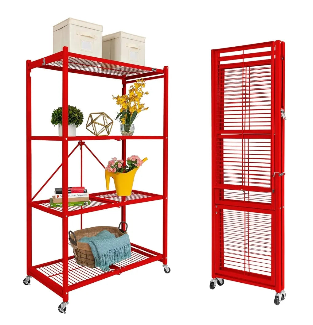 4-Tier Heavy-Duty Folding Storage Rack