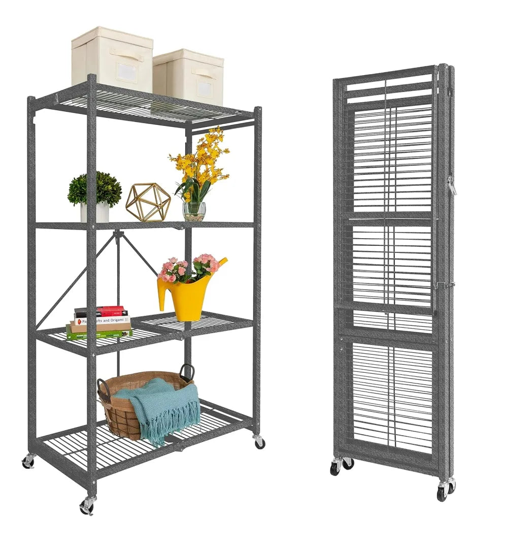4-Tier Heavy-Duty Folding Storage Rack