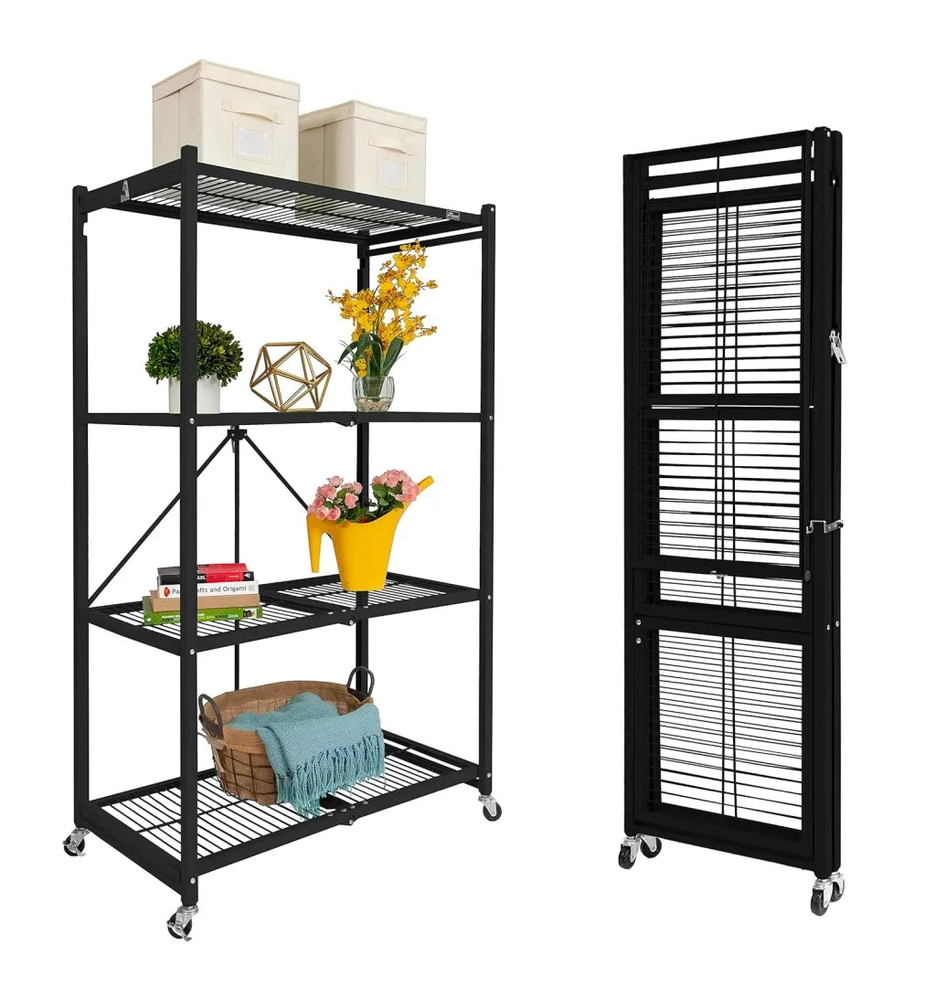 4-Tier Heavy-Duty Folding Storage Rack