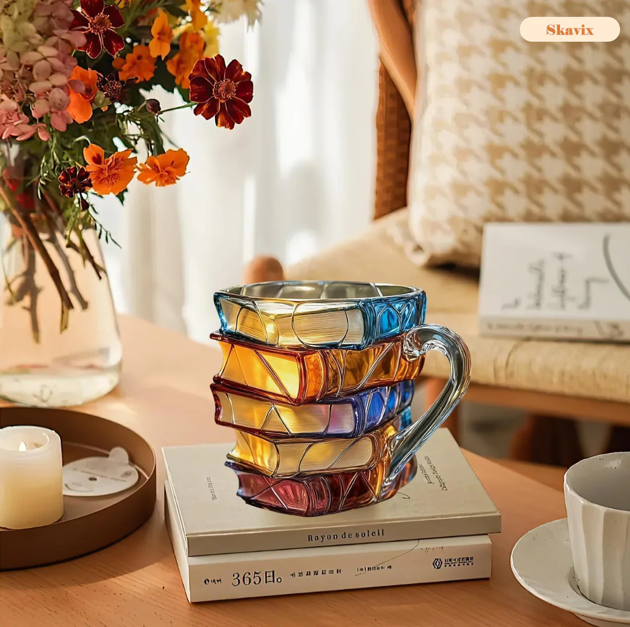 Painted Book Mug, Novelty 3d Painted Books Coffee