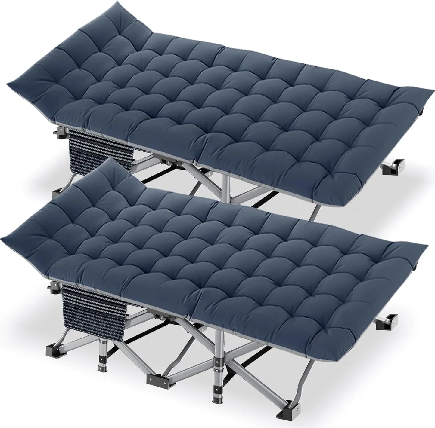 Portable outdoor recliner with double-sided mattress