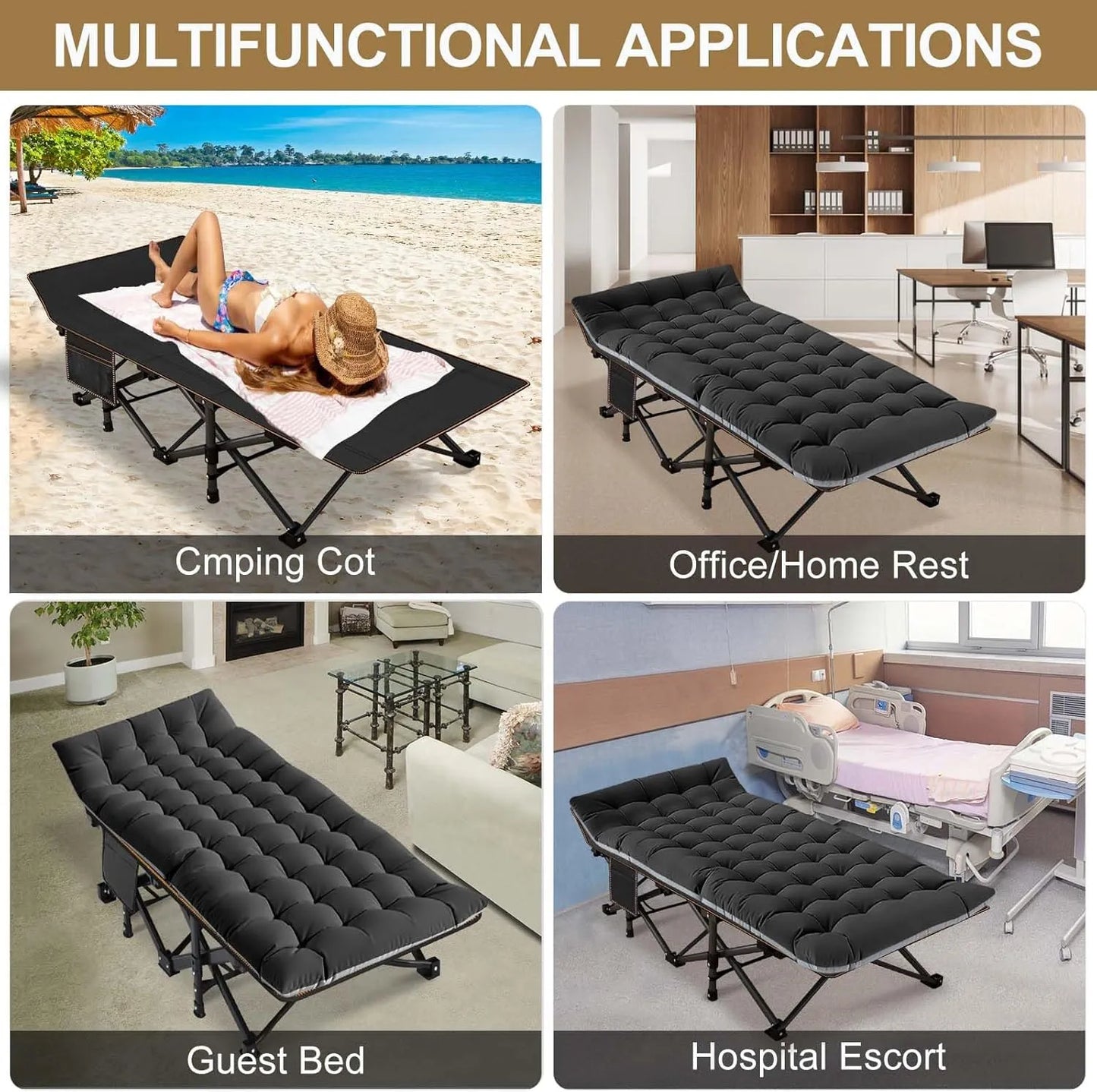 Portable outdoor recliner with double-sided mattress