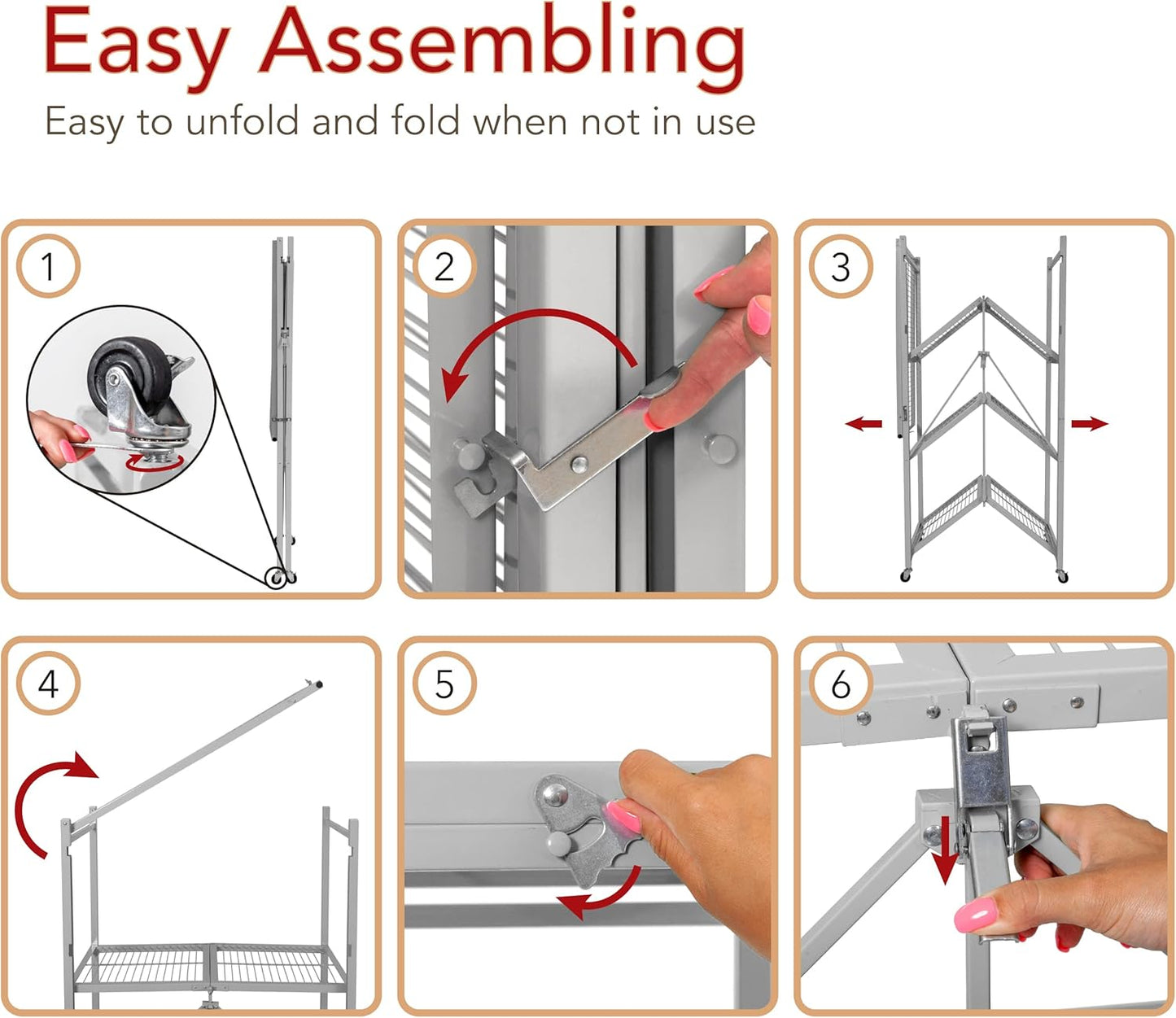 4-Tier Heavy-Duty Folding Storage Rack