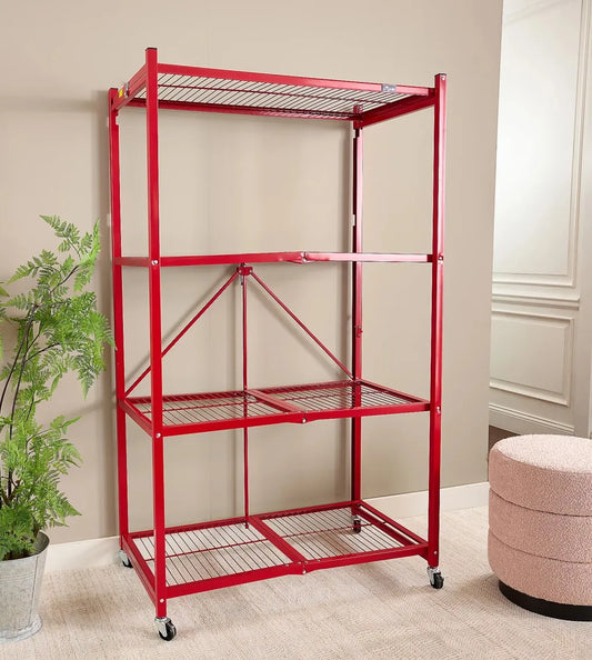 4-Tier Heavy-Duty Folding Storage Rack