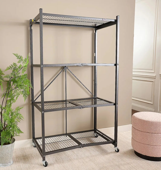 4-Tier Heavy-Duty Folding Storage Rack