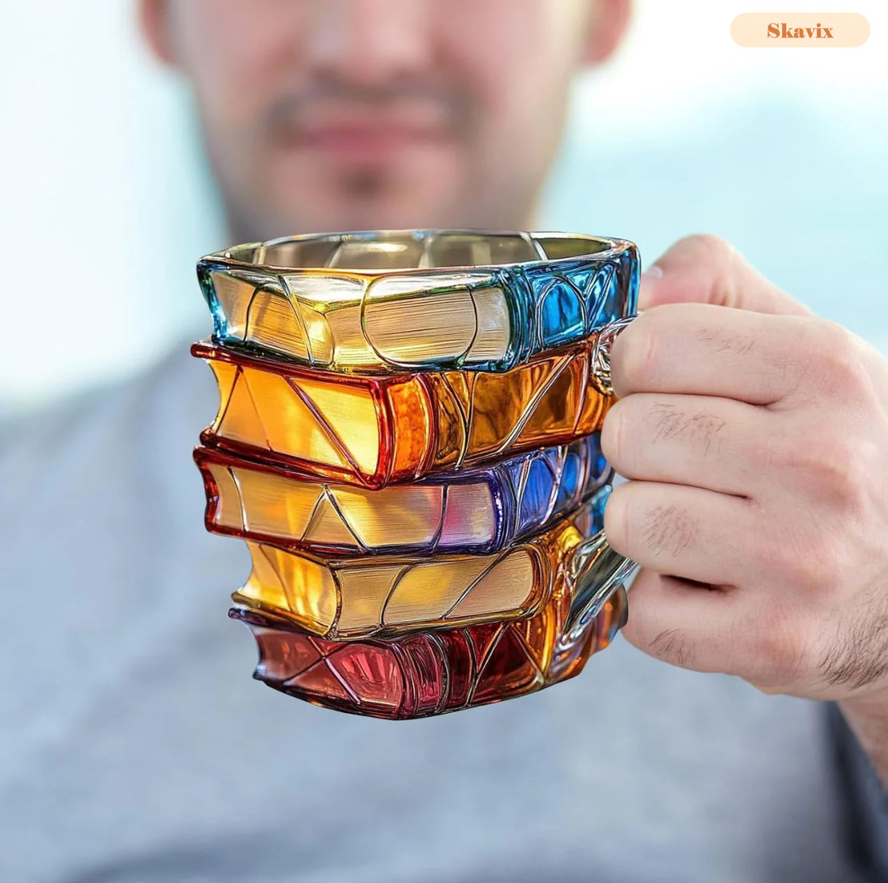 Painted Book Mug, Novelty 3d Painted Books Coffee