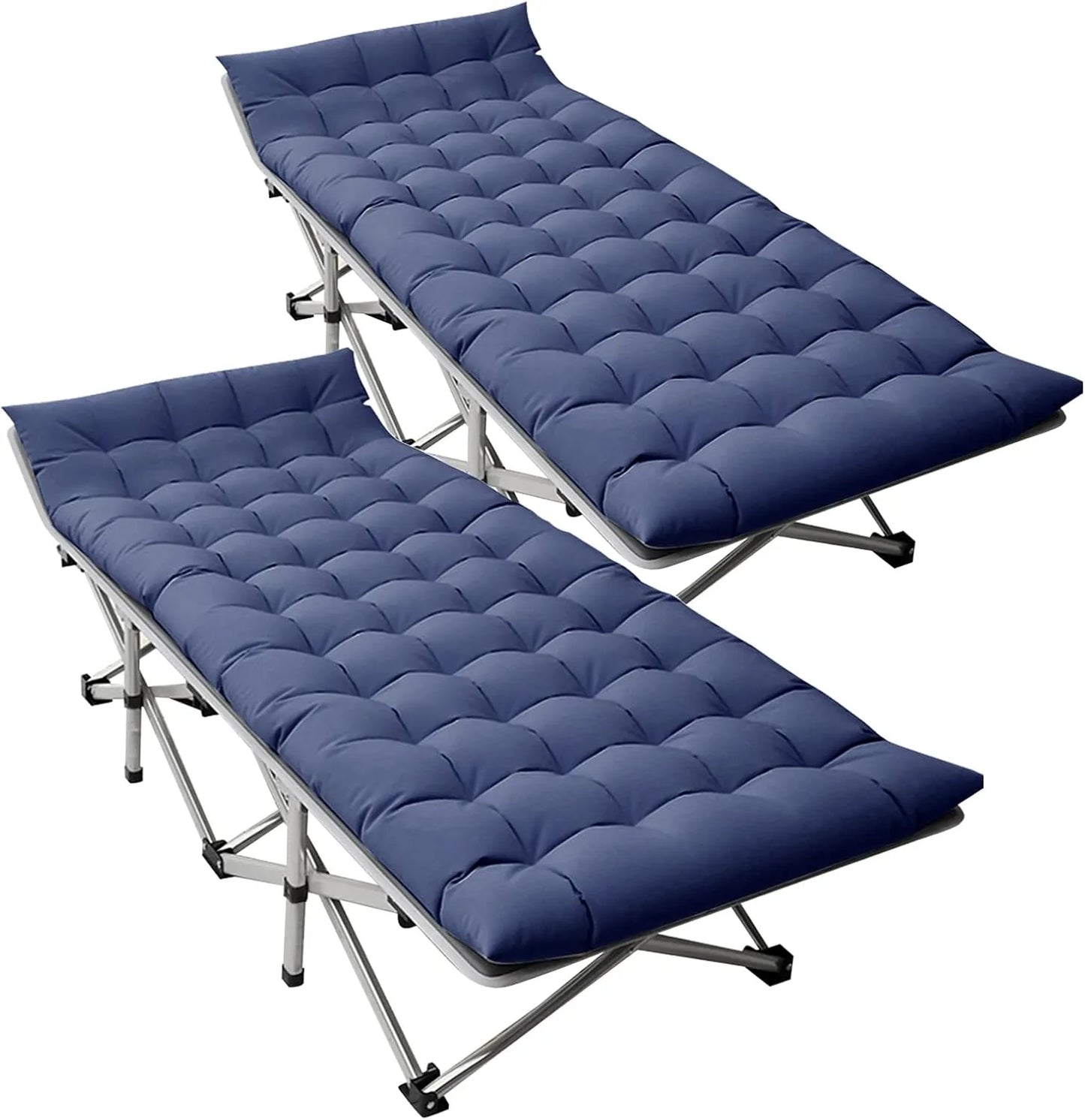 Portable outdoor recliner with double-sided mattress