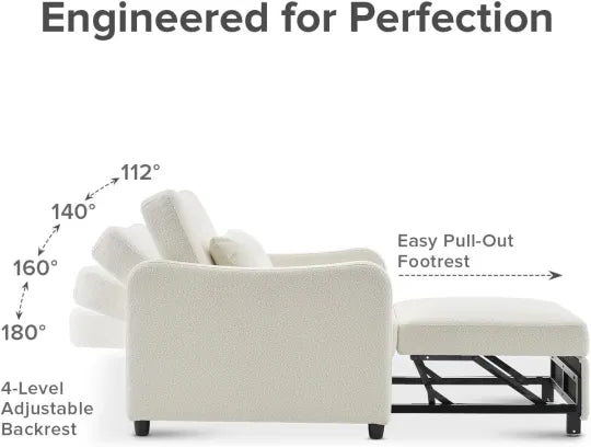 4-in-1 Convertible Sleeper Chair Bed, Accent Chair