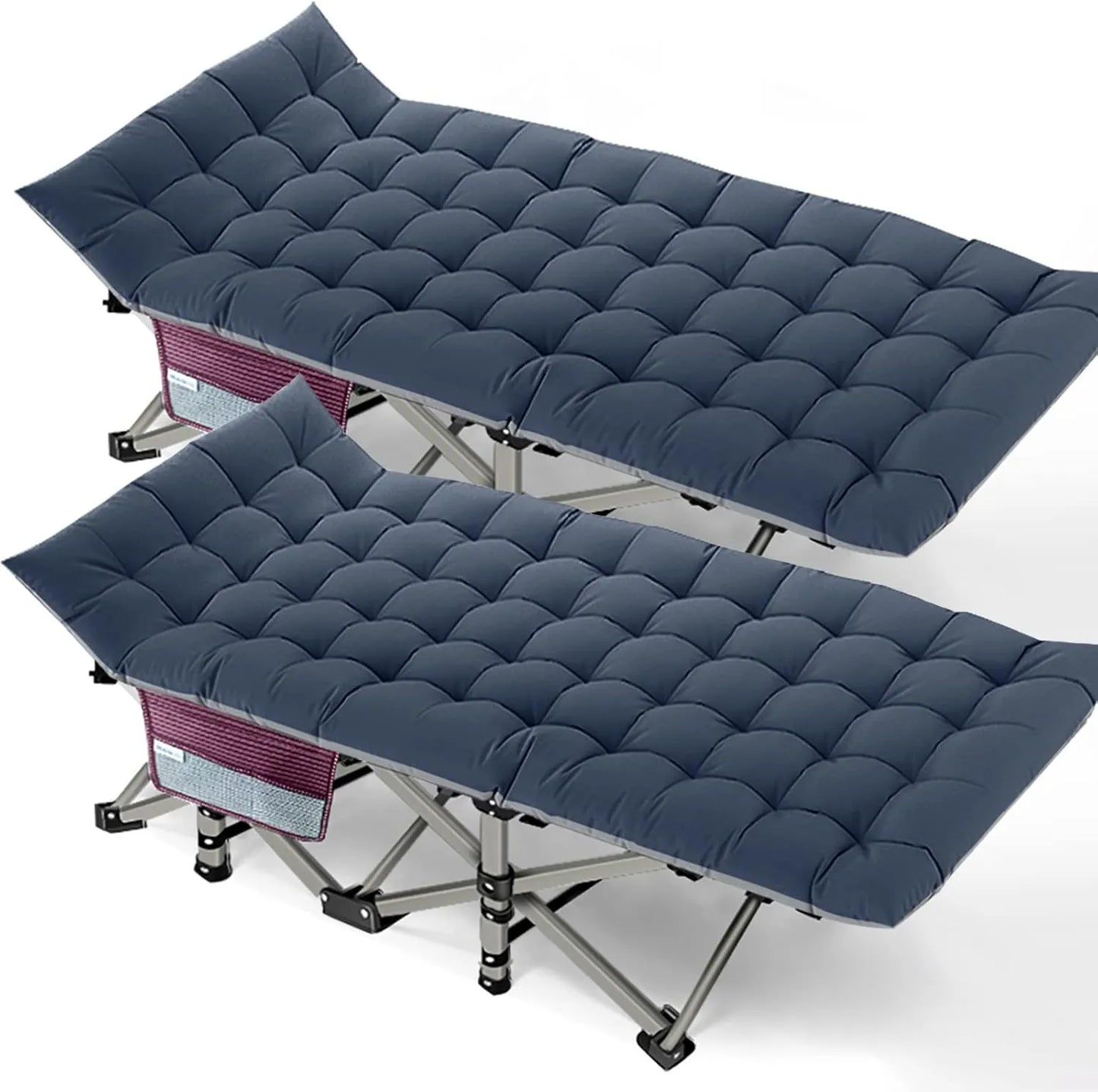 Portable outdoor recliner with double-sided mattress