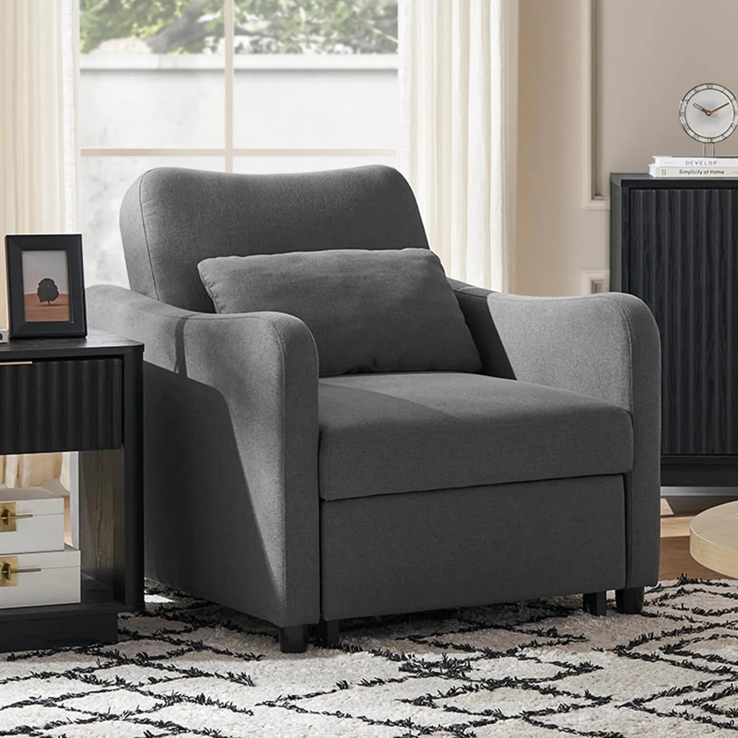 4-in-1 Convertible Sleeper Chair Bed, Accent Chair