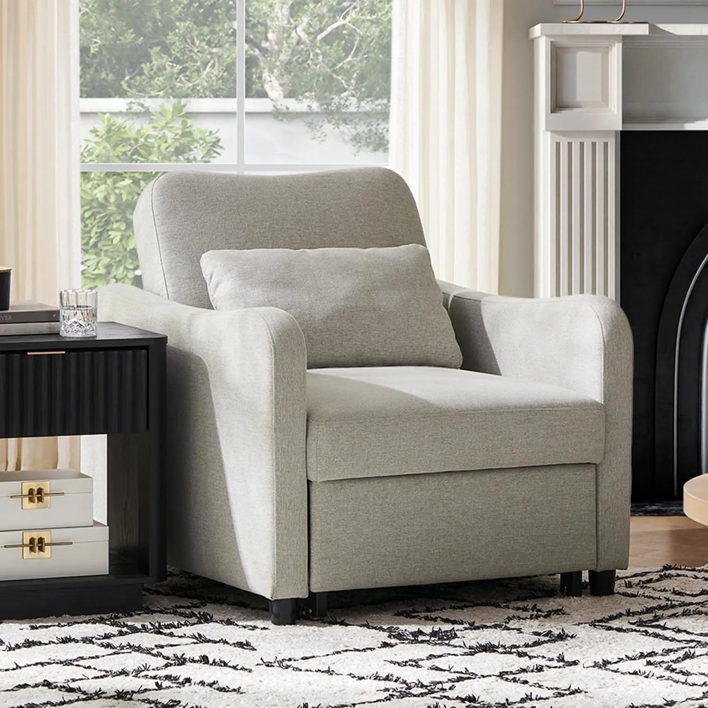 4-in-1 Convertible Sleeper Chair Bed, Accent Chair