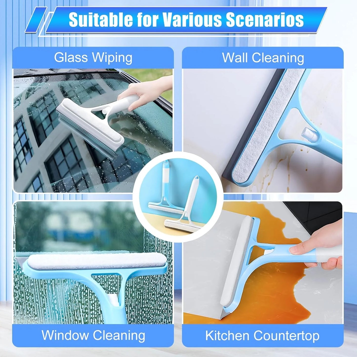 (🔥Buy 1, get 1 free)Streak-Free Window Cleaner – Spray, Wipe & Scrape in One