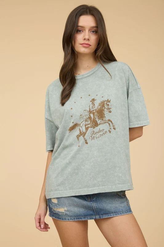 ✨Western Cowboy Relaxed Fit Graphic Tee