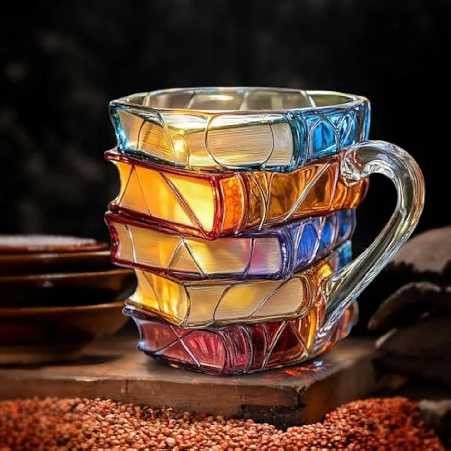 Painted Book Mug, Novelty 3d Painted Books Coffee